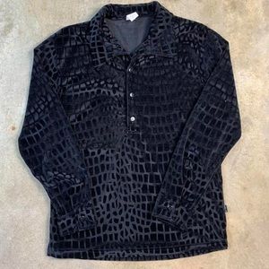 Vintage Velour Velvet Crocodile Rugby shirt